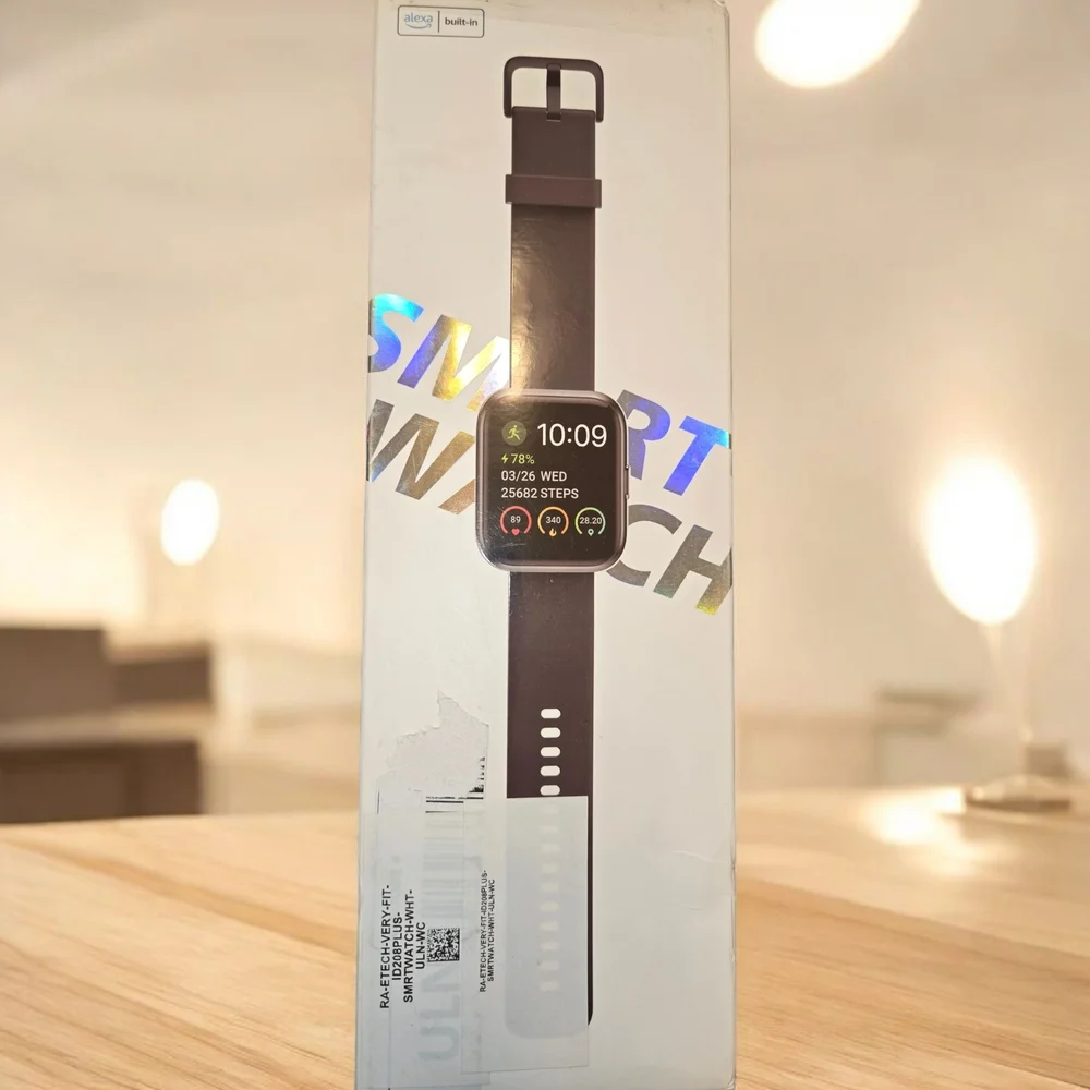 ID208 Plus Smart Watch White Fitness Tracker Heart Rate Monitor